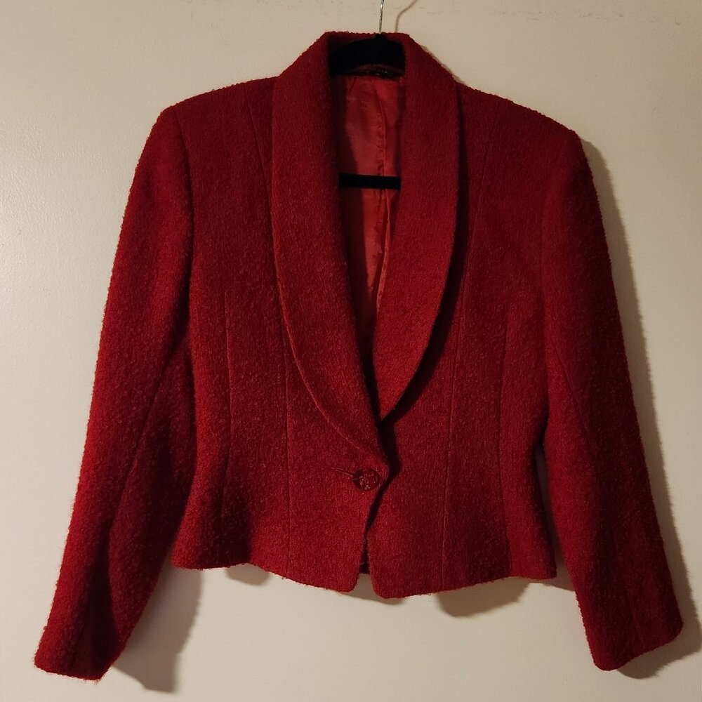 Timeless Metra Jantzen Blazer Small-Medium Red Crimson Dressy to Business Casual